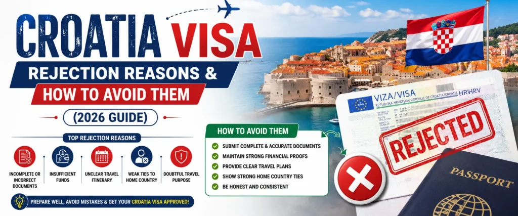 Croatia Visa Rejection Reasons & How to Avoid Them (2026 Guide)